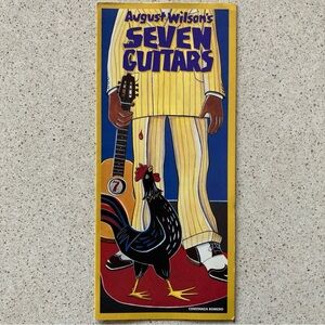 3 Panel Flyer Seven Guitars 9X4 August Wilson Broadway Color WALTER KERR Theater
